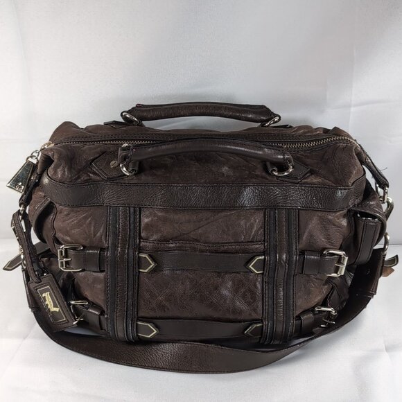 L.A.M.B. Gwen Stefani Brown Leather Purse Y2K Kensington LAMB Shoulder Bag Vtg - Picture 1 of 16